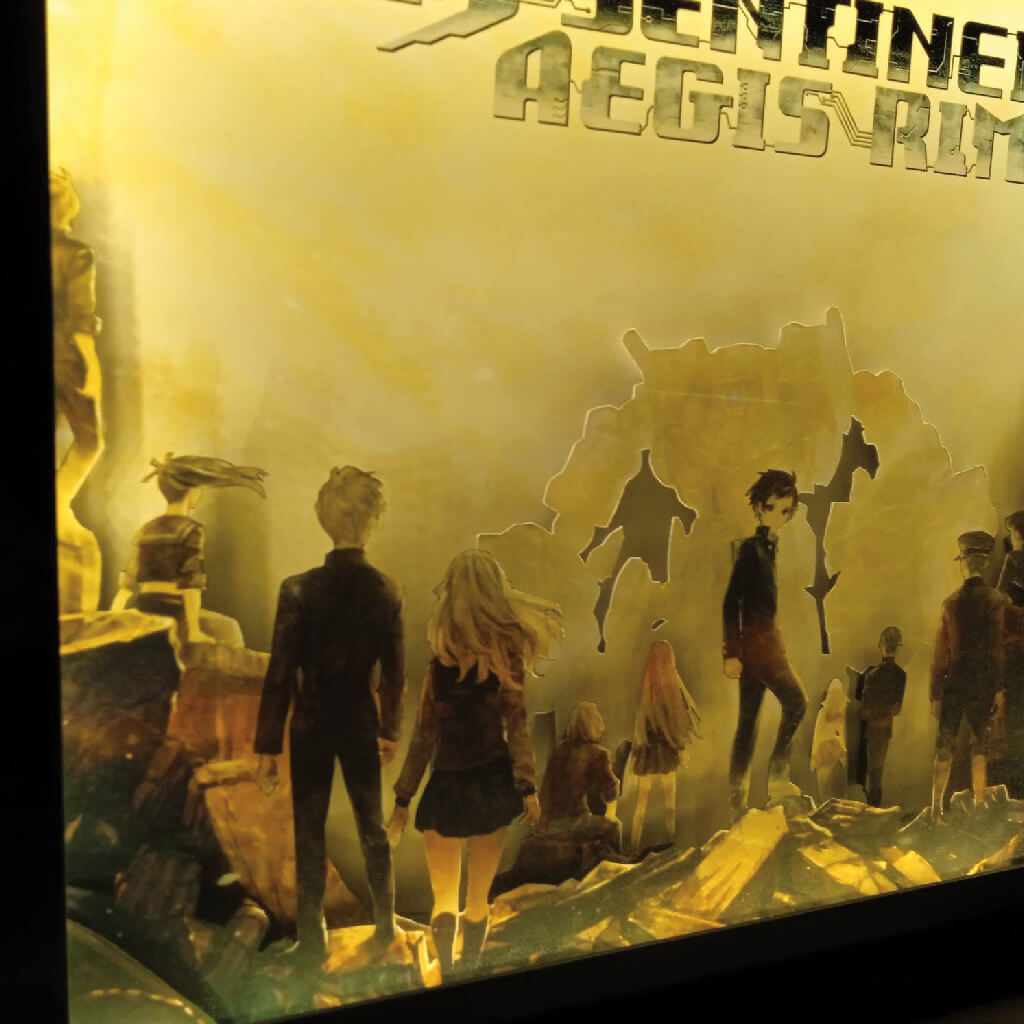 Dioramax - Cadre lumineux LED 13 Sentinels | Déco Gaming-room | Tableau lumineux | Affiche jeux vidéo | Idée cadeau gamer | Retro-gaming