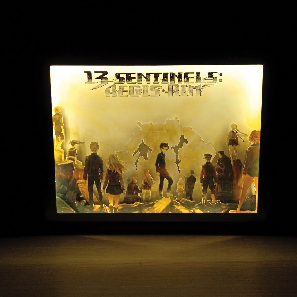 Dioramax - Cadre lumineux LED 13 Sentinels | Déco Gaming-room | Tableau lumineux | Affiche jeux vidéo | Idée cadeau gamer | Retro-gaming