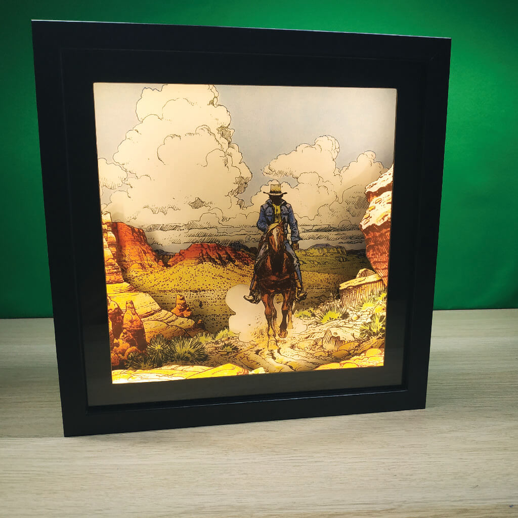 Dioramax - Cadre lumineux LED Blue Berry | Déco Gaming-room | Tableau lumineux | Affiche jeux vidéo | Idée cadeau gamer | Retro-gaming