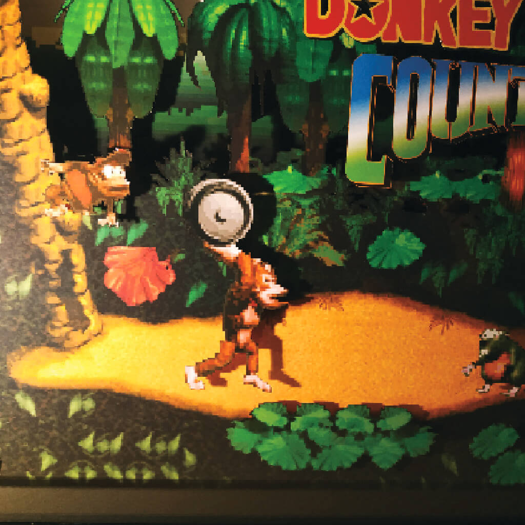 Dioramax - Cadre lumineux LED Donkey Kong Country | Déco Gaming-room | Tableau lumineux | Affiche jeux vidéo | Idée cadeau gamer | Retro-gaming