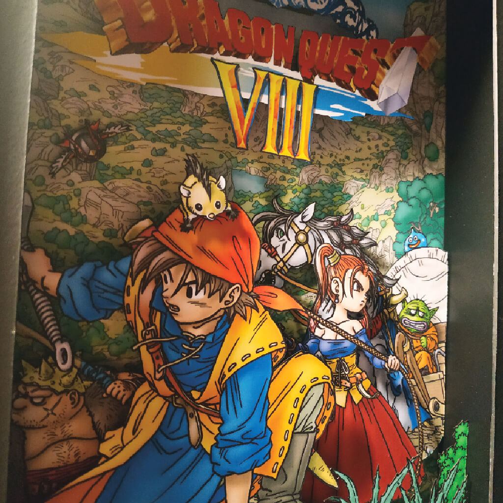 Dioramax - Cadre lumineux LED Dragon Quest 8 | Déco Gaming-room | Tableau lumineux | Affiche jeux vidéo | Idée cadeau gamer | Retro-gaming