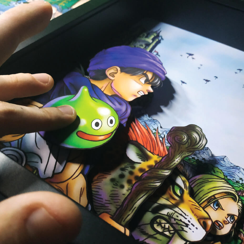 Dioramax - Cadre lumineux LED Dragon Quest 5 | Déco Gaming-room | Tableau lumineux | Affiche jeux vidéo | Idée cadeau gamer | Retro-gaming