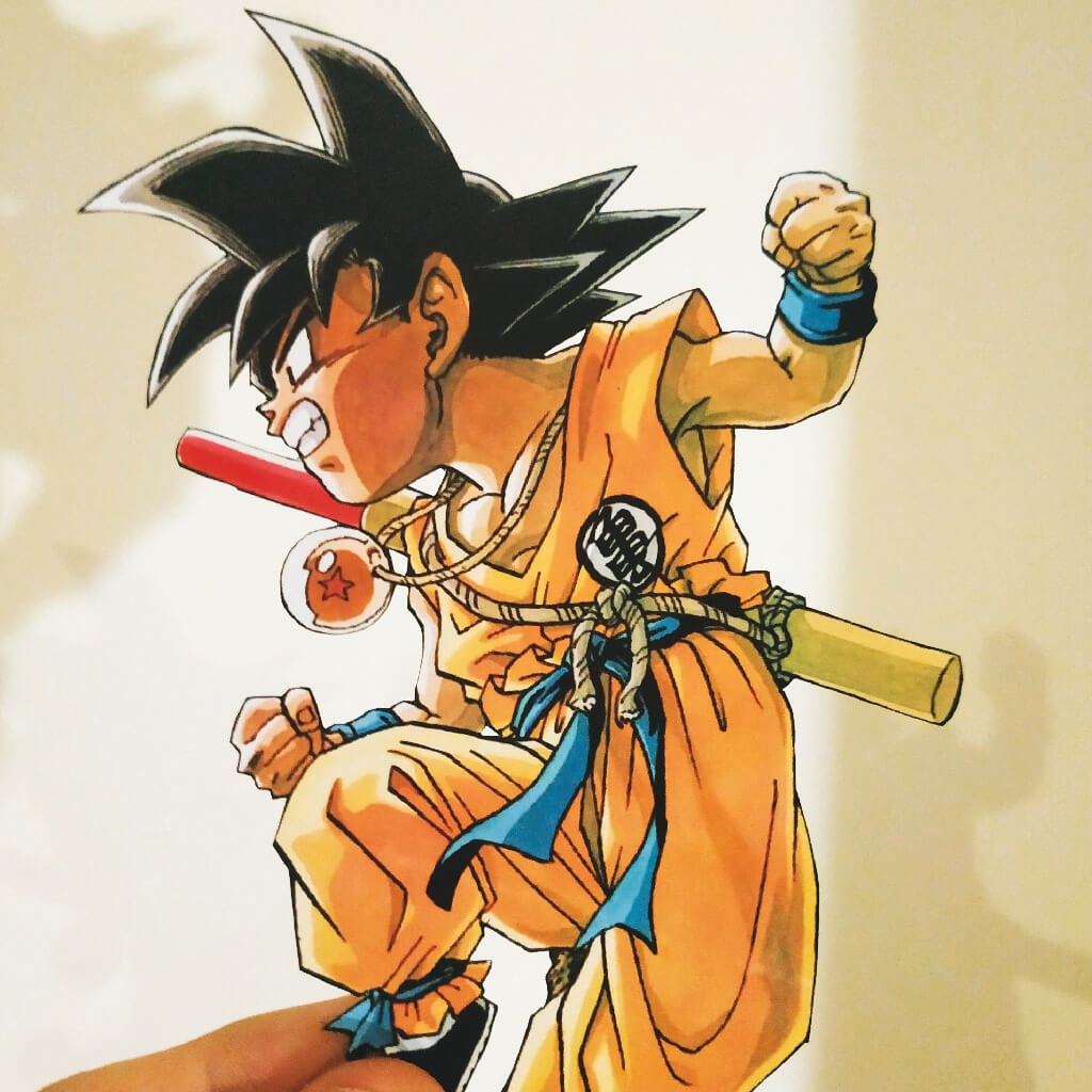 Dioramax - Cadre lumineux LED Dragon Ball | Déco Gaming-room | Tableau lumineux | Affiche jeux vidéo | Idée cadeau gamer | Retro-gaming