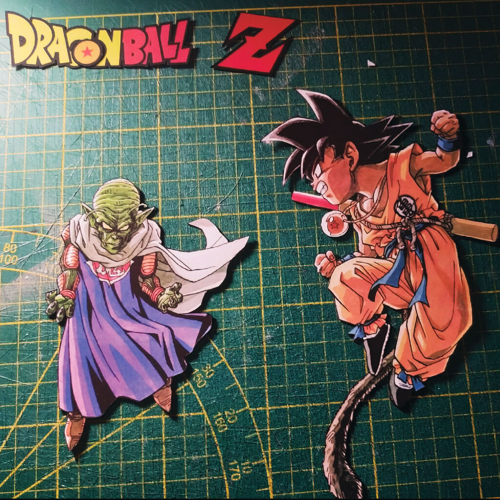 Dioramax - Cadre lumineux LED Dragon Ball | Déco Gaming-room | Tableau lumineux | Affiche jeux vidéo | Idée cadeau gamer | Retro-gaming