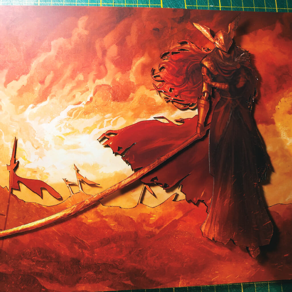 Dioramax - Cadre lumineux LED Elden Ring | Déco Gaming-room | Tableau lumineux | Affiche jeux vidéo | Idée cadeau gamer | Retro-gaming