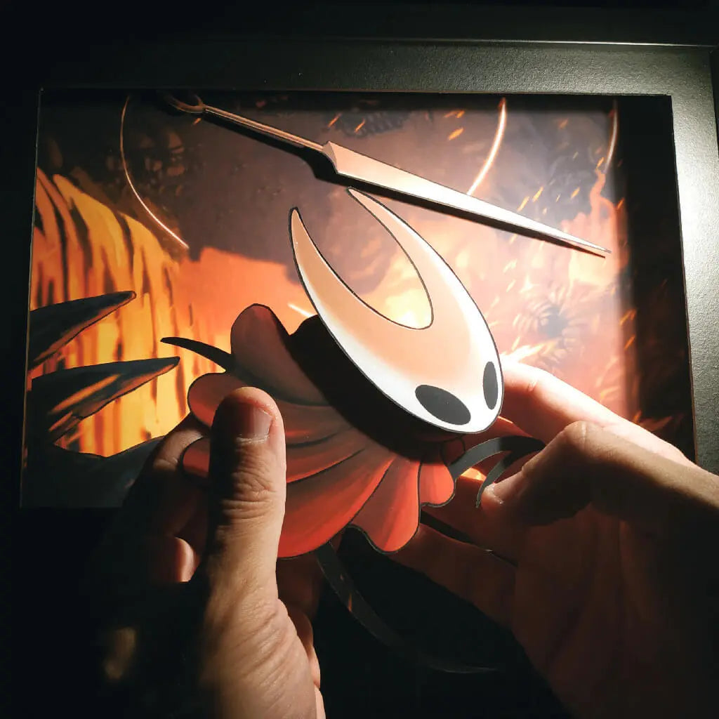 Dioramax - Cadre lumineux LED Silk Song | Déco Gaming-room | Tableau lumineux | Affiche jeux vidéo | Idée cadeau gamer | Retro-gaming