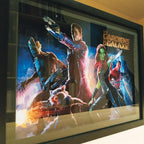 Dioramax - Cadre lumineux LED Les gardiens de la galaxie | Déco Gaming-room | Tableau lumineux | Affiche jeux vidéo | Idée cadeau gamer | Retro-gaming