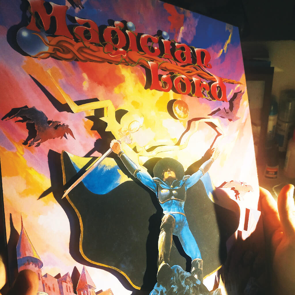 Dioramax - Cadre lumineux LED Magician lord | Déco Gaming-room | Tableau lumineux | Affiche jeux vidéo | Idée cadeau gamer | Retro-gaming
