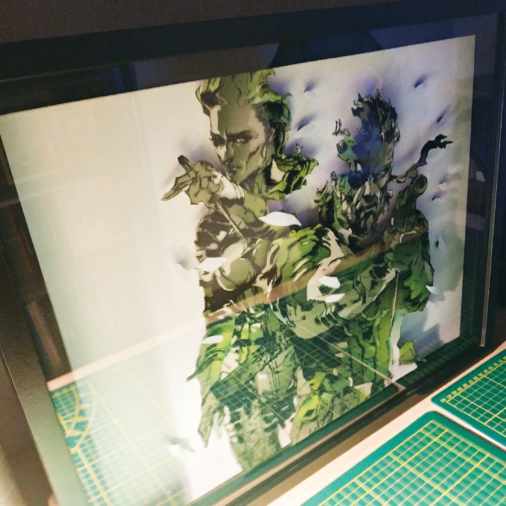 Dioramax - Cadre lumineux LED MGS3 | Déco Gaming-room | Tableau lumineux | Affiche jeux vidéo | Idée cadeau gamer | Retro-gaming