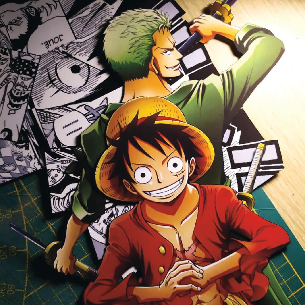 Dioramax - Cadre lumineux LED One Piece | Déco Gaming-room | Tableau lumineux | Affiche jeux vidéo | Idée cadeau gamer | Retro-gaming
