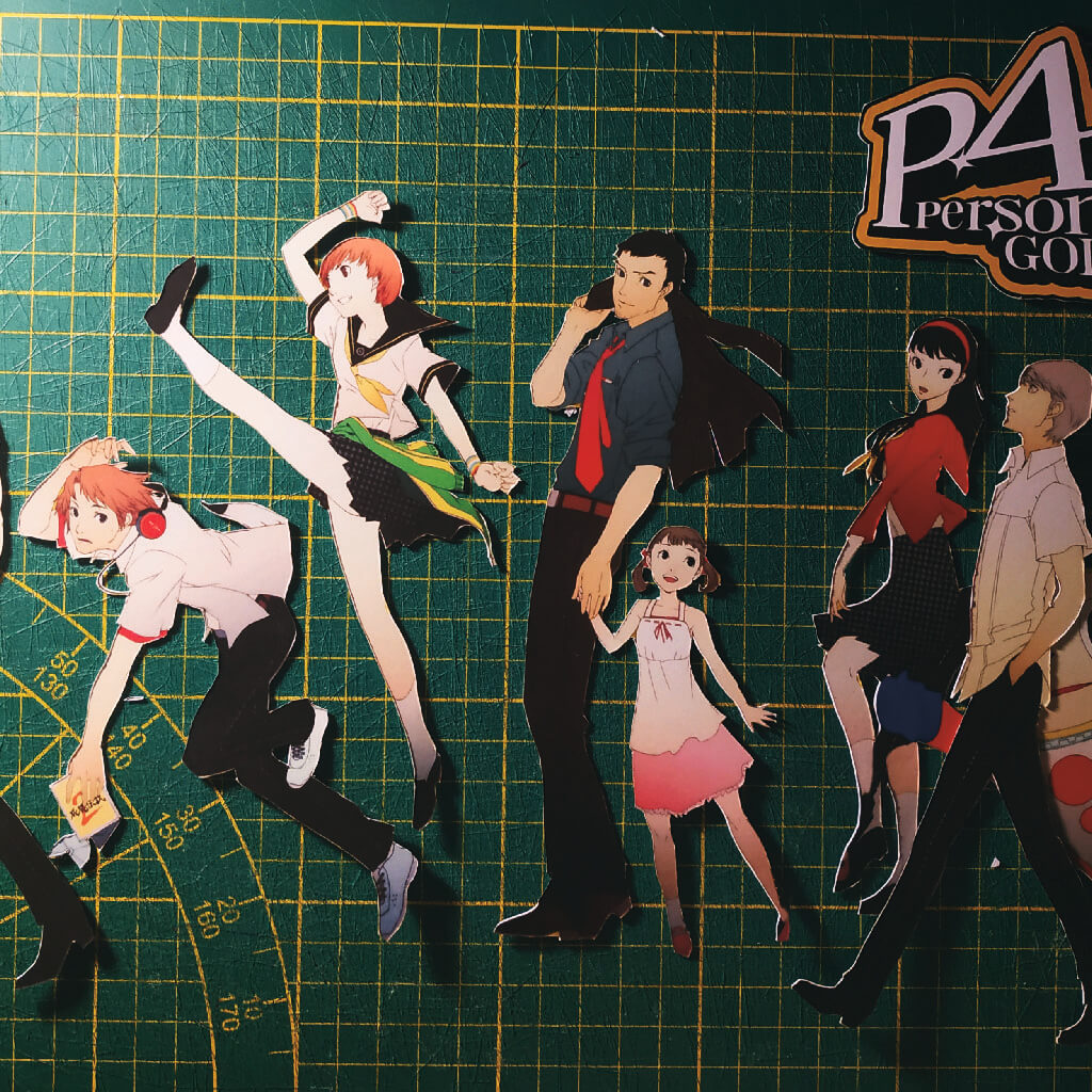Dioramax - Cadre lumineux LED Persona 4 | Déco Gaming-room | Tableau lumineux | Affiche jeux vidéo | Idée cadeau gamer | Retro-gaming