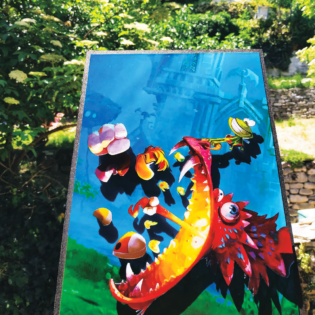 Dioramax - Cadre lumineux LED Rayman Legends | Déco Gaming-room | Tableau lumineux | Affiche jeux vidéo | Idée cadeau gamer | Retro-gaming