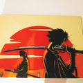 Dioramax - Cadre lumineux LED Samurai Champloo | Déco Gaming-room | Tableau lumineux | Affiche jeux vidéo | Idée cadeau gamer | Retro-gaming