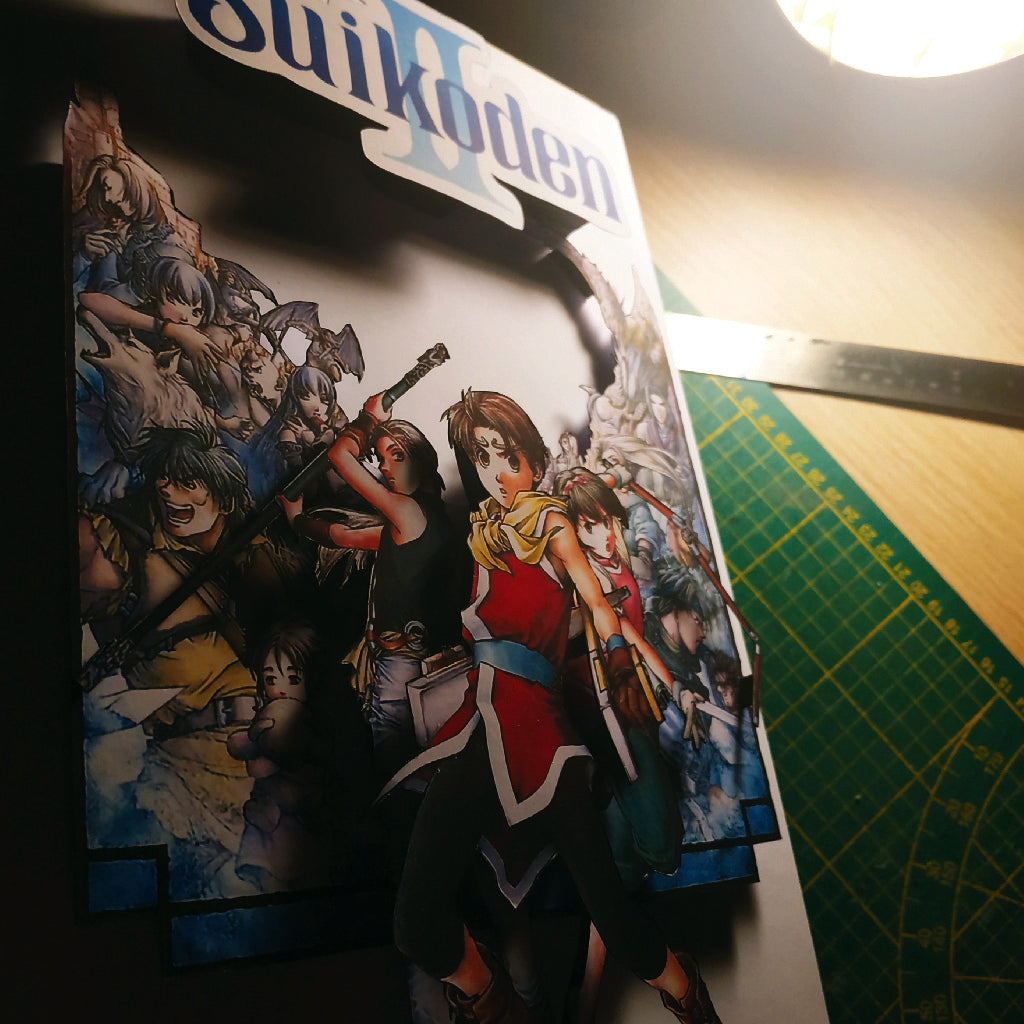 Dioramax - Cadre lumineux LED Suikoden 2 | Déco Gaming-room | Tableau lumineux | Affiche jeux vidéo | Idée cadeau gamer | Retro-gaming