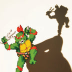 Dioramax - Cadre lumineux LED Tortues Ninja | Déco Gaming-room | Tableau lumineux | Affiche jeux vidéo | Idée cadeau gamer | Retro-gaming