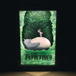 Diorama Totoro, déco gaming room, cadre lumineu