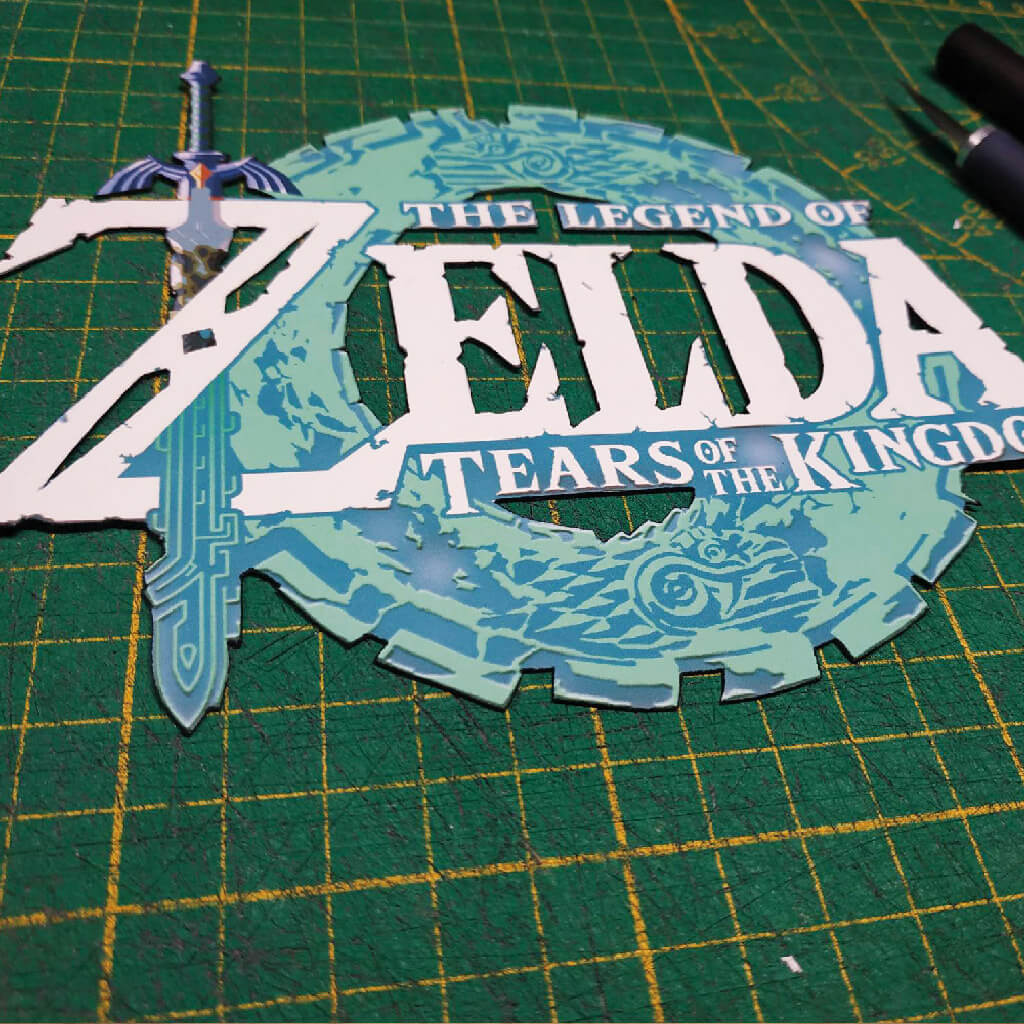 Dioramax - Cadre lumineux LED Zelda TOTK | Déco Gaming-room | Tableau lumineux | Affiche jeux vidéo | Idée cadeau gamer | Retro-gaming