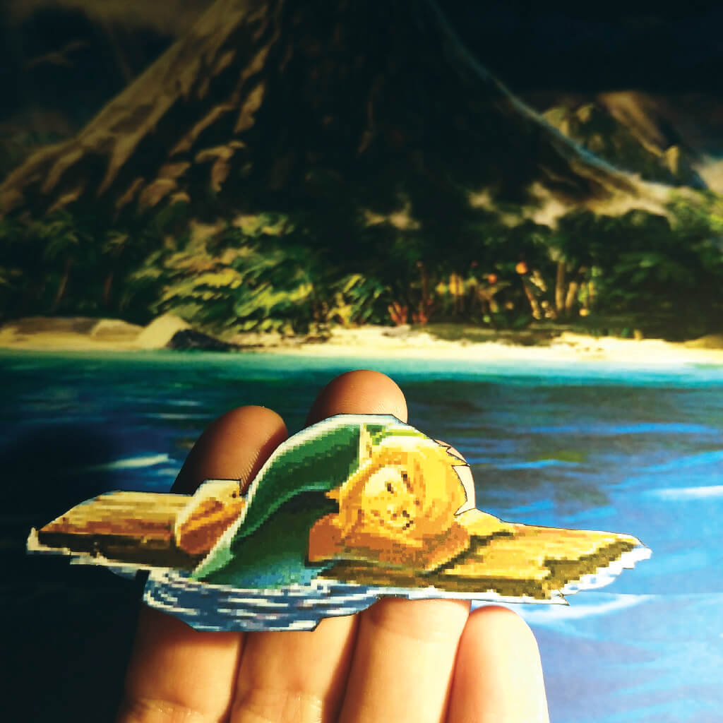 Dioramax - Cadre lumineux LED Zelda Link's awakening | Déco Gaming-room | Tableau lumineux | Affiche jeux vidéo | Idée cadeau gamer | Retro-gaming